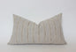 Neutral Striped Lumbar Pillow Cover, Beige Pillow | Landyn