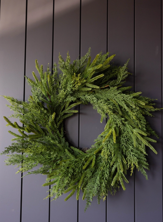 Norfolk & Cypress Mixed Real Touch Wreath - 24"
