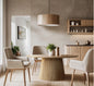 Oval Modern Rustic Dining Table 26”H in Wheat