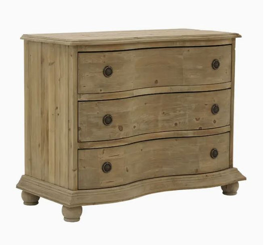 Pine 3 Drawer Chest in Natural Pine