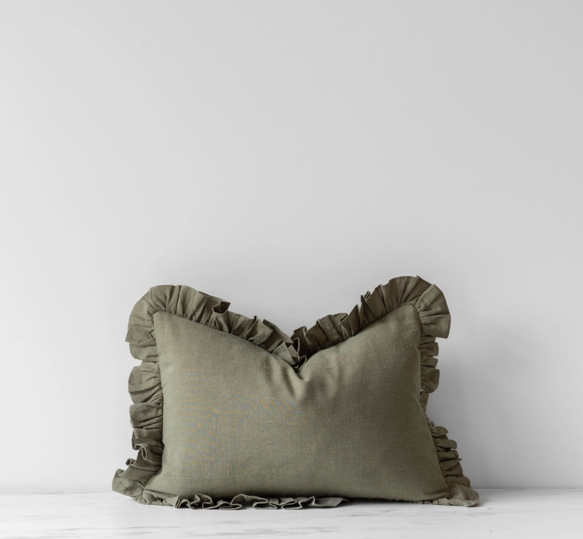 Sage Ruffle Pillow