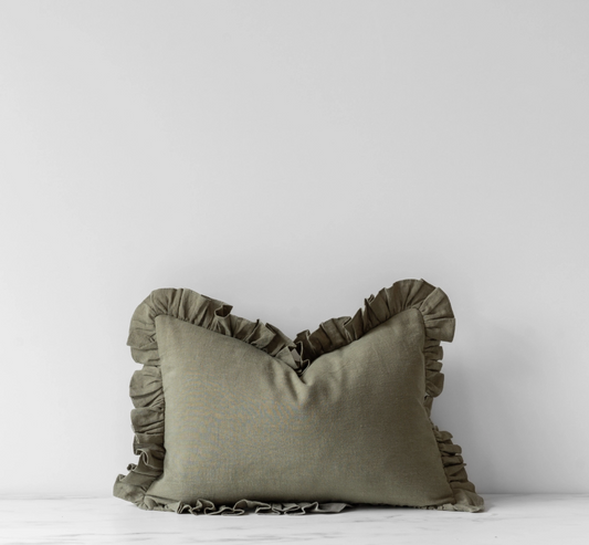 Sage Ruffle Pillow
