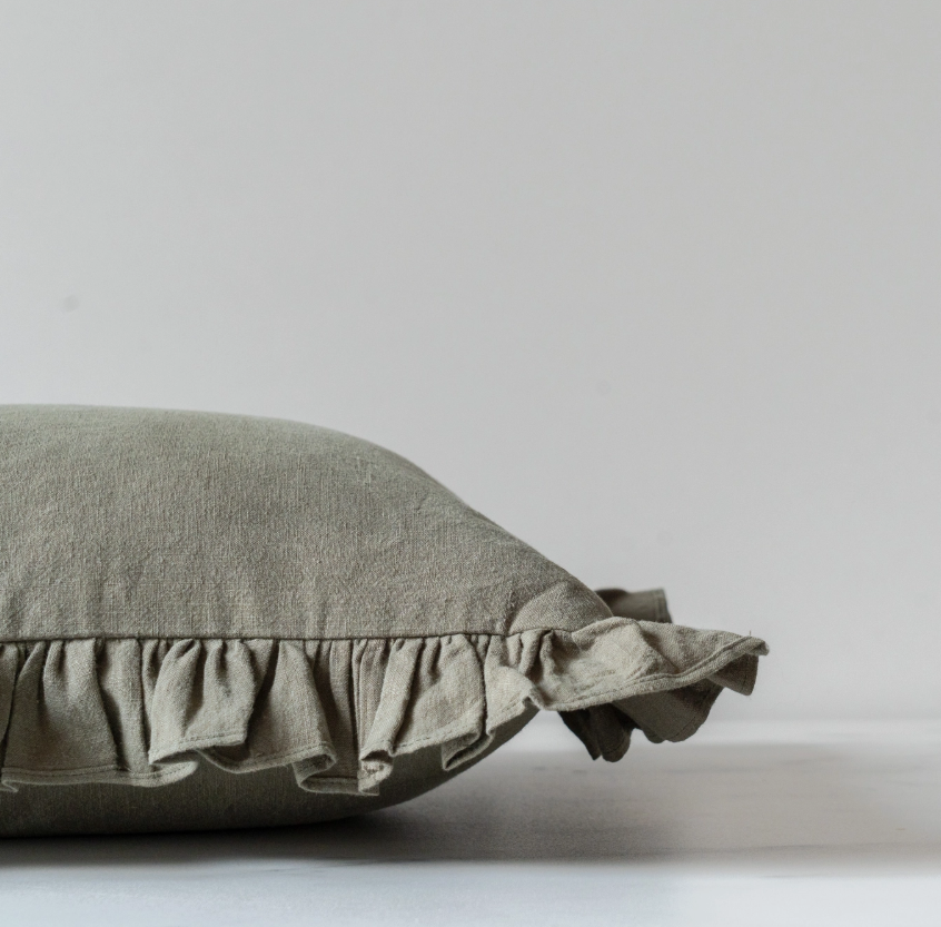 Sage Ruffle Pillow