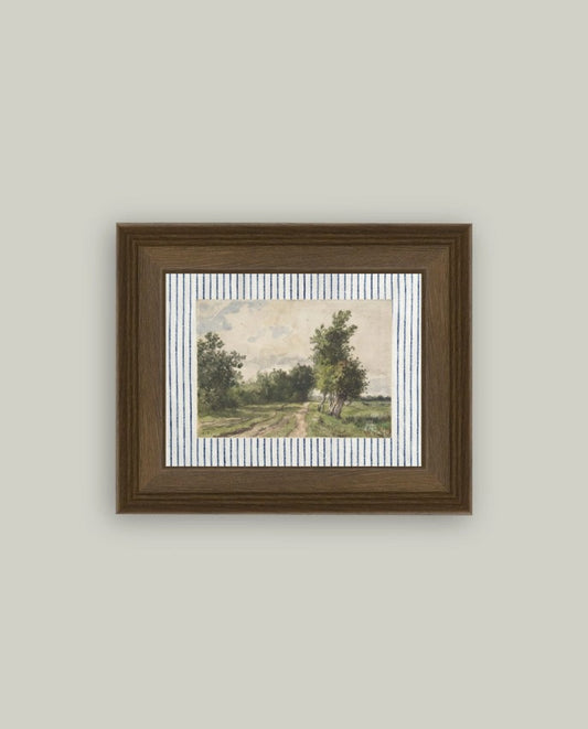 Provence Landscape Framed Antique Art