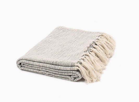 Slub Cotton Throw Grey