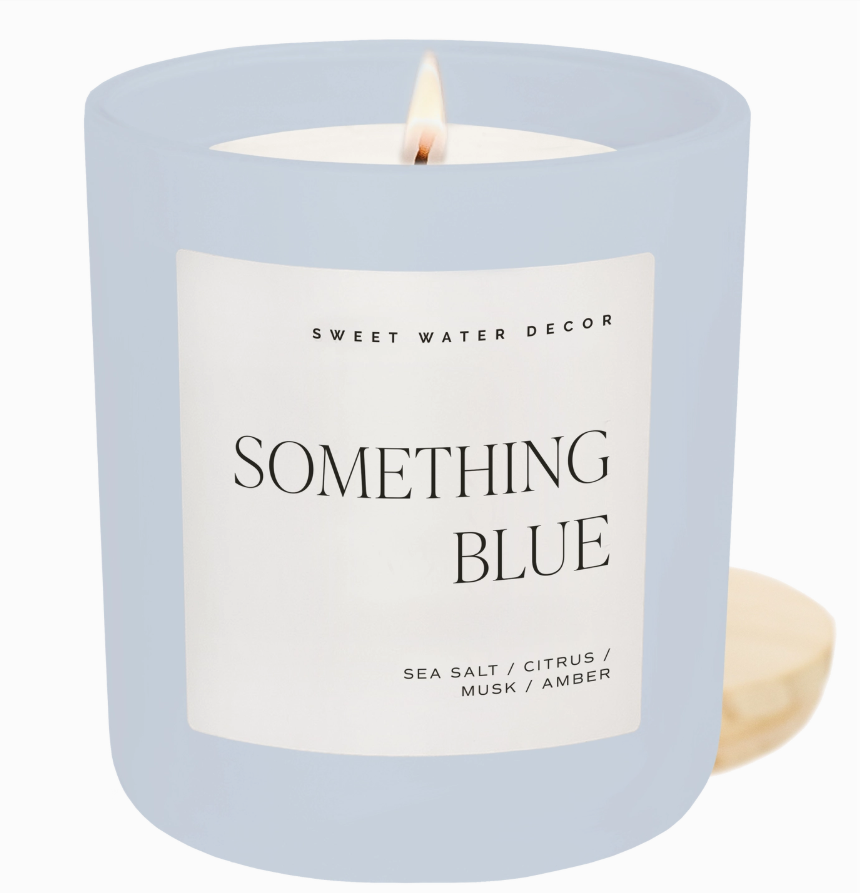 Something Blue 15 oz Soy Candle, Matte Jar