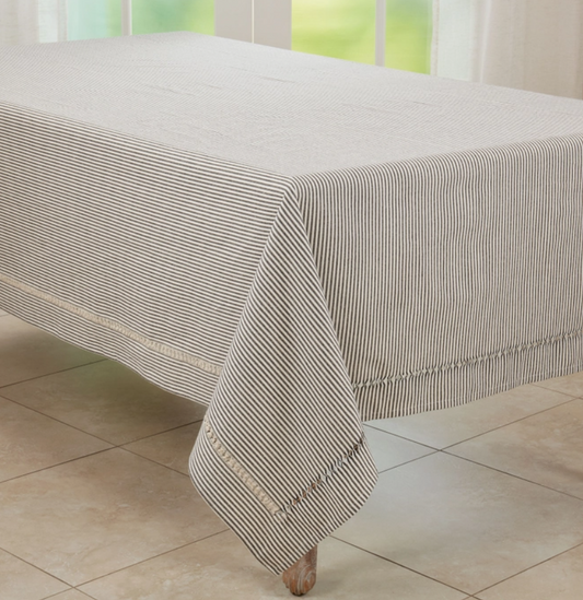 Stripe Hemstitch Tablecloth