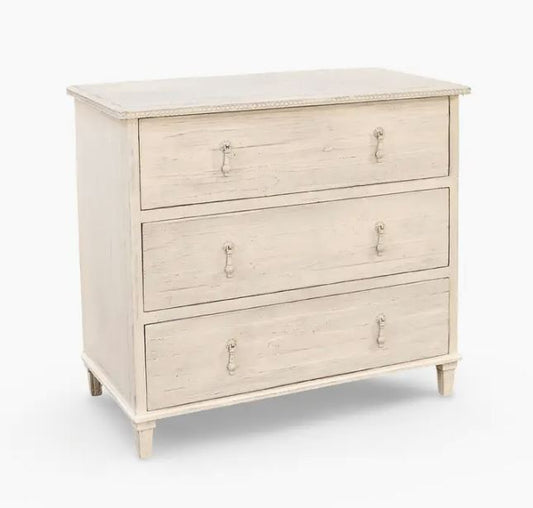Three Drawer Chest in Antique White