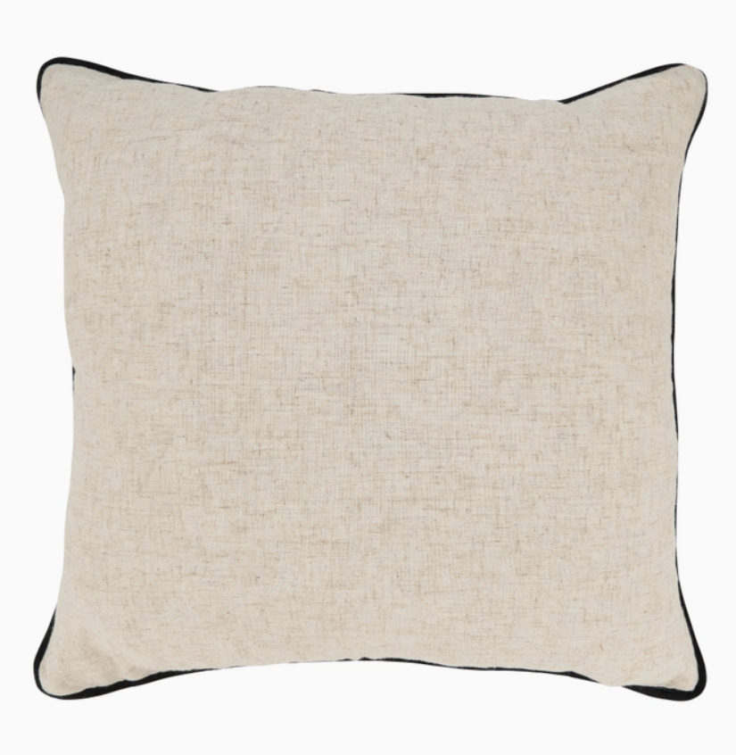 Toscana Throw Pillow with Black Piping