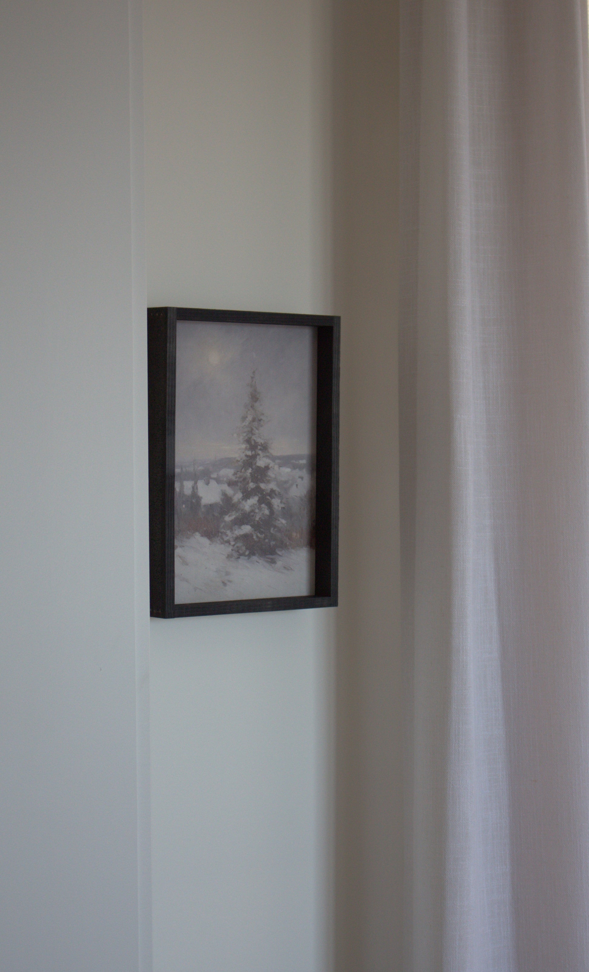 Vintage Snowy Christmas Tree Art