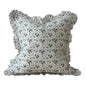 Hallie Blue Ditsy Floral Ruffle Pillow Cover