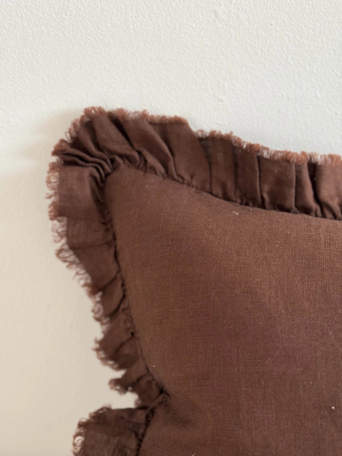 Hallie Ruffled Linen Cushion Cover 12"x20"