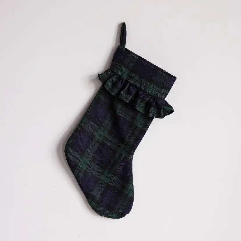Green Plaid Holiday Stocking