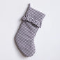 Brown Striped Holiday Stocking