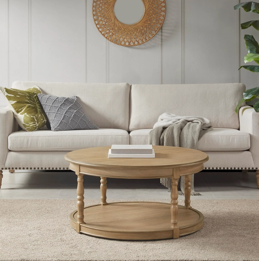 Round Coffee Table with Caster Legs