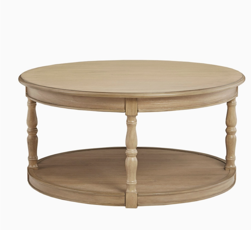 Round Coffee Table with Caster Legs