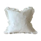 Hallie White Ruffled Cushion Cover