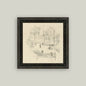 Kensington Gardens in Winter-framed 16"x16"